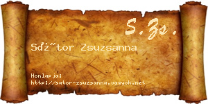 Sátor Zsuzsanna névjegykártya